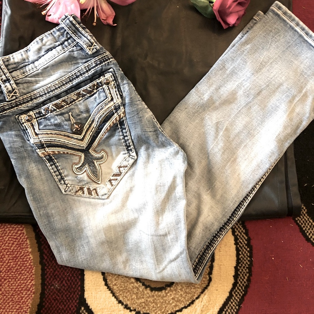 Rock Revival Light Blue Straight Jeans